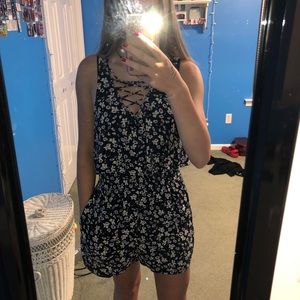 American Eagle Floral Romper